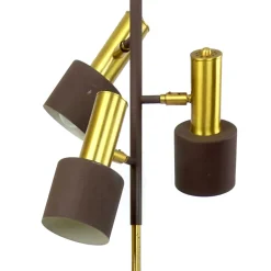 Online Pamono Mid-Century Modern Adjustable Floor Lamp in Brass and Brown from Raak