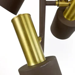 Online Pamono Mid-Century Modern Adjustable Floor Lamp in Brass and Brown from Raak