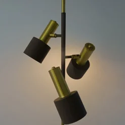 Online Pamono Mid-Century Modern Adjustable Floor Lamp in Brass and Brown from Raak