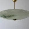 Best Pamono Mid-Century Modern Art Deco Style Glass Ceiling Lamp, Germany, 1950s