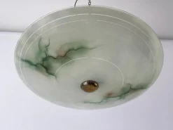 Best Pamono Mid-Century Modern Art Deco Style Glass Ceiling Lamp, Germany, 1950s