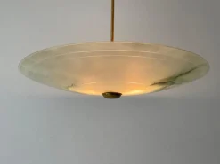 Best Pamono Mid-Century Modern Art Deco Style Glass Ceiling Lamp, Germany, 1950s