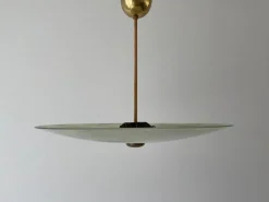 Best Pamono Mid-Century Modern Art Deco Style Glass Ceiling Lamp, Germany, 1950s