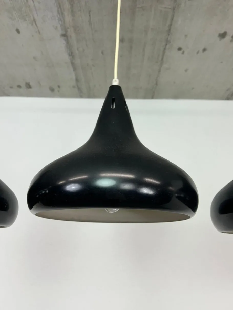 Best Pamono Mid-Century Modern Black Ceiling Lamp, 1950s