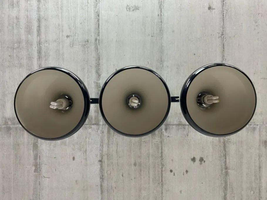 Best Pamono Mid-Century Modern Black Ceiling Lamp, 1950s