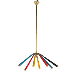 Best Pamono Mid-Century Modern Brass Sputnik Chandelier from Arredoluce, 1950s