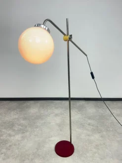 Pamono Mid-Century Modern Chrome Floor Lamps, 1950s, Set of 2