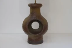 New Pamono Mid-Century Modern Danish Circular Stoneware Floor Lamp, 1960s