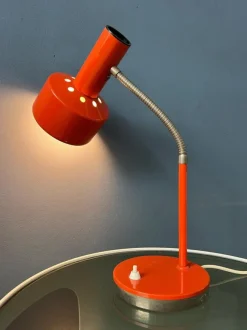 Clearance Pamono Mid-Century Modern Desk Lamp in Orange from Hustadt Leuchten