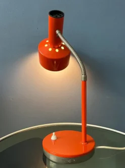 Clearance Pamono Mid-Century Modern Desk Lamp in Orange from Hustadt Leuchten