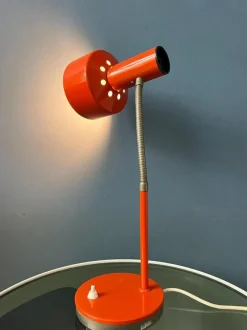 Clearance Pamono Mid-Century Modern Desk Lamp in Orange from Hustadt Leuchten