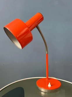 Clearance Pamono Mid-Century Modern Desk Lamp in Orange from Hustadt Leuchten