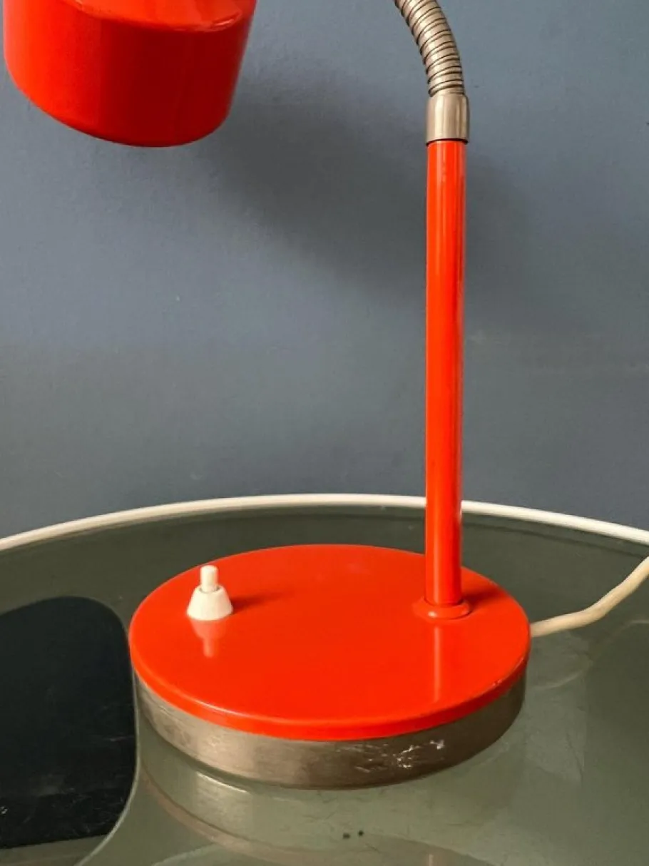 Clearance Pamono Mid-Century Modern Desk Lamp in Orange from Hustadt Leuchten