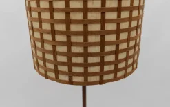 Discount Pamono Mid-Century Modern Floor Lamp in Brass and Teak from Temde, Switzerland, 1960s