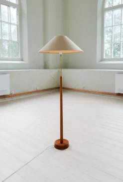 Hot Pamono Mid-Century Modern Floor Lamp in Teak and Brass, 1960s