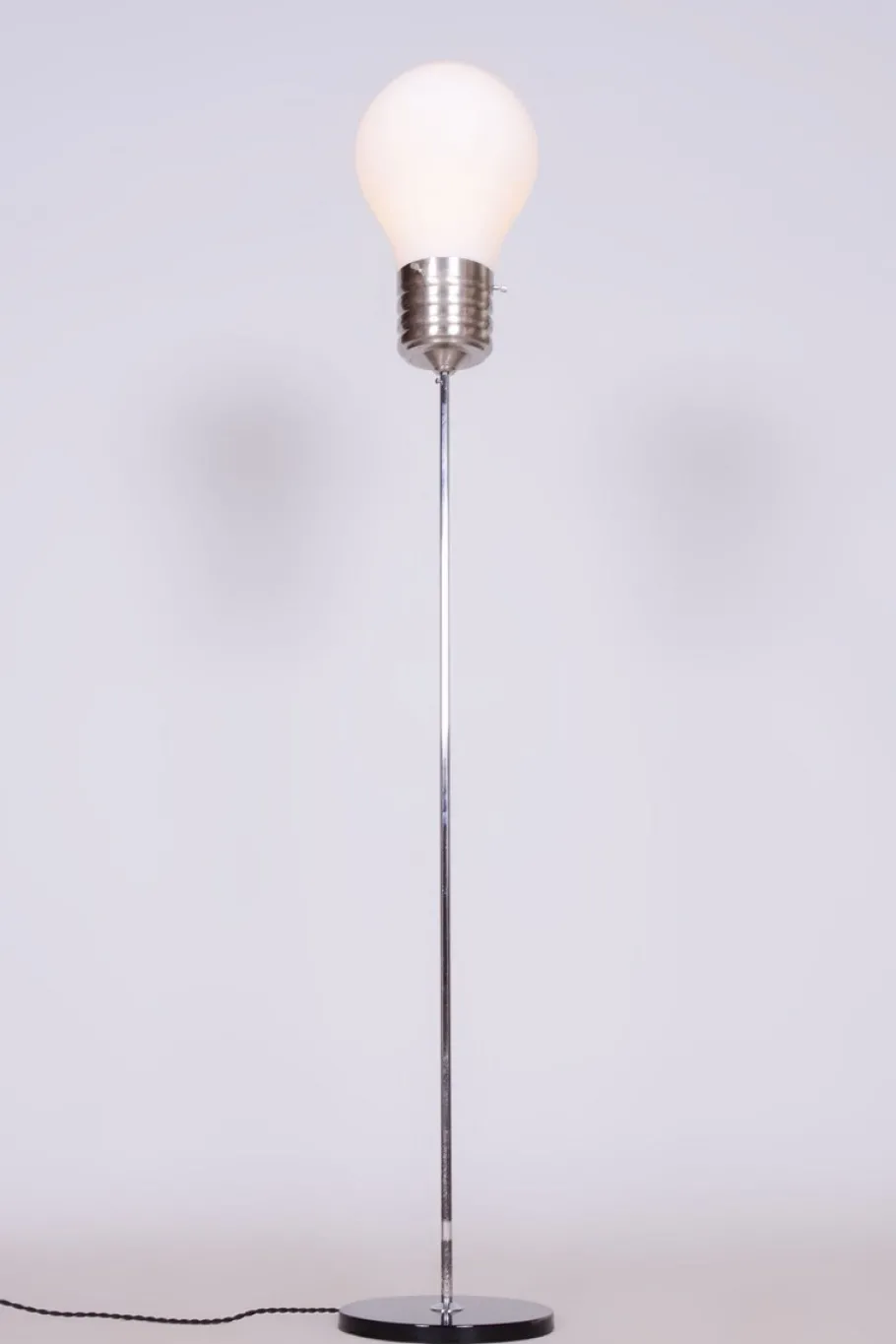 Outlet Pamono Mid-Century Modern Floor Lamp in Beech and Chrome, 1970s