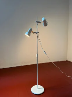 Clearance Pamono Mid-Century Modern German Floor Lamp with Two Adjustable Spotlights, 1970s