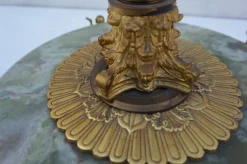 Pamono Mid-Century Modern Hollywood Regency Onyx Marble and Gilt Floor Lamp, 1960s