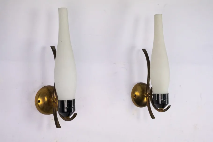 Best Pamono Mid-Century Modern Italian Sconces, 1950s, Set of 2