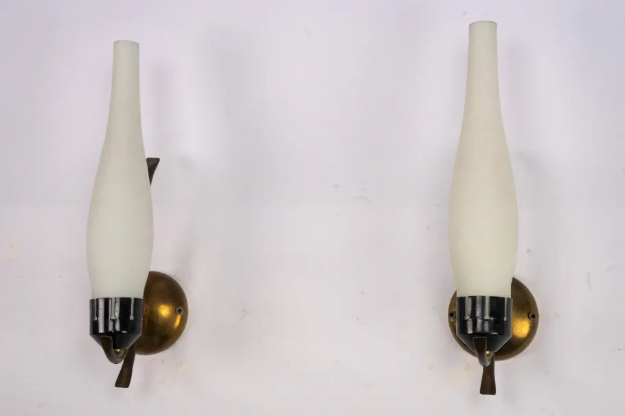 Best Pamono Mid-Century Modern Italian Sconces, 1950s, Set of 2