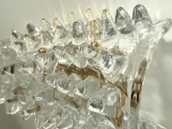 Best Pamono Midcentury Modern Italian Murano Glass and Brass Wall Lights from Barovier & Toso, 1990s, Set of 2