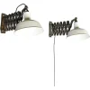 Best Pamono Mid-Century Modern Italian Pantograph Wall Lamps with White Metal Diffuser, 1960s, Set of 2