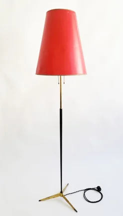 New Pamono Mid-Century Modern Italian Brass Floor Lamp, 1950s