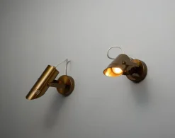 Best Pamono Mid-Century Modern Italian Adjustable Brass Wall Lamps, 1960s, Set of 2