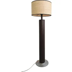 Outlet Pamono Mid-Century Modern Leather Floor Lamp by Nicetin, Former Yugoslavia, 1980s