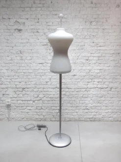 Outlet Pamono Mid-Century Modern Opaline Glass Shade Floor Lamp, 1980s