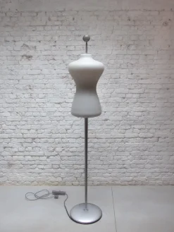 Outlet Pamono Mid-Century Modern Opaline Glass Shade Floor Lamp, 1980s