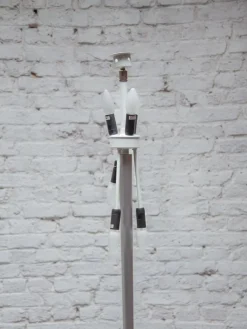 Outlet Pamono Mid-Century Modern Opaline Glass Shade Floor Lamp, 1980s