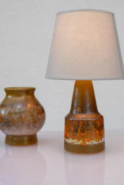 Clearance Pamono Mid-Century Modern Pottery Lamp from Tilgmans, 1960s
