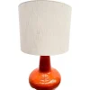 Clearance Pamono Mid-Century Modern Red Orange Ceramic Table Lamp, Belgium, 1960s