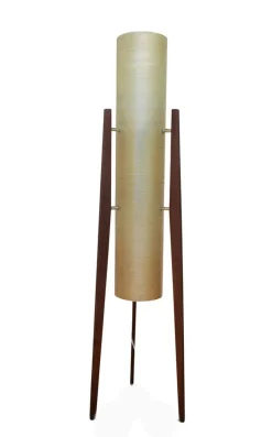 Online Pamono Mid-Century Modern Rocket Floor Lamp with Tripod Teak Frame by Sered Novoplast, Czechoslovakia, 1960s