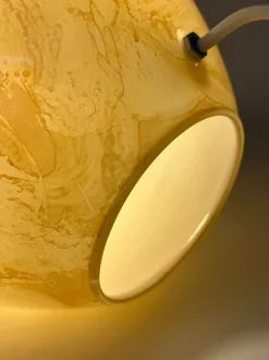 Clearance Pamono Mid-Century Modern Table Lamp with Iridescent Glass Base and Double Light, 1960s