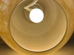 Clearance Pamono Mid-Century Modern Table Lamp with Iridescent Glass Base and Double Light, 1960s