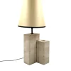 Clearance Pamono Mid-Century Modern Travertine Sculptural Table Lamp, Italy, 1960s