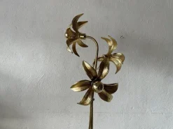Pamono Mid-Century Modern Triple Flower Shade Floor Lamp in Brass by Willy Daro for Massive, 1970s
