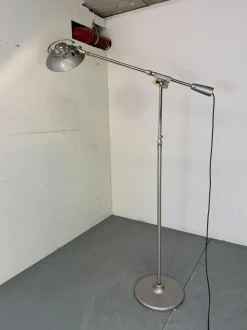 Best Pamono Mid-Century Modernist French Industrial Steel Floor Lamp from Ferdinand Solère, 1950s