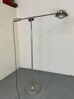 Best Pamono Mid-Century Modernist French Industrial Steel Floor Lamp from Ferdinand Solère, 1950s