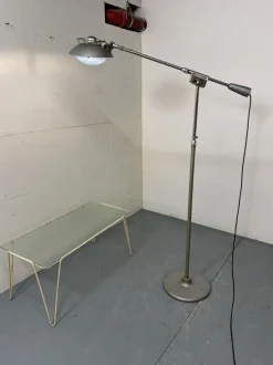 Best Pamono Mid-Century Modernist French Industrial Steel Floor Lamp from Ferdinand Solère, 1950s