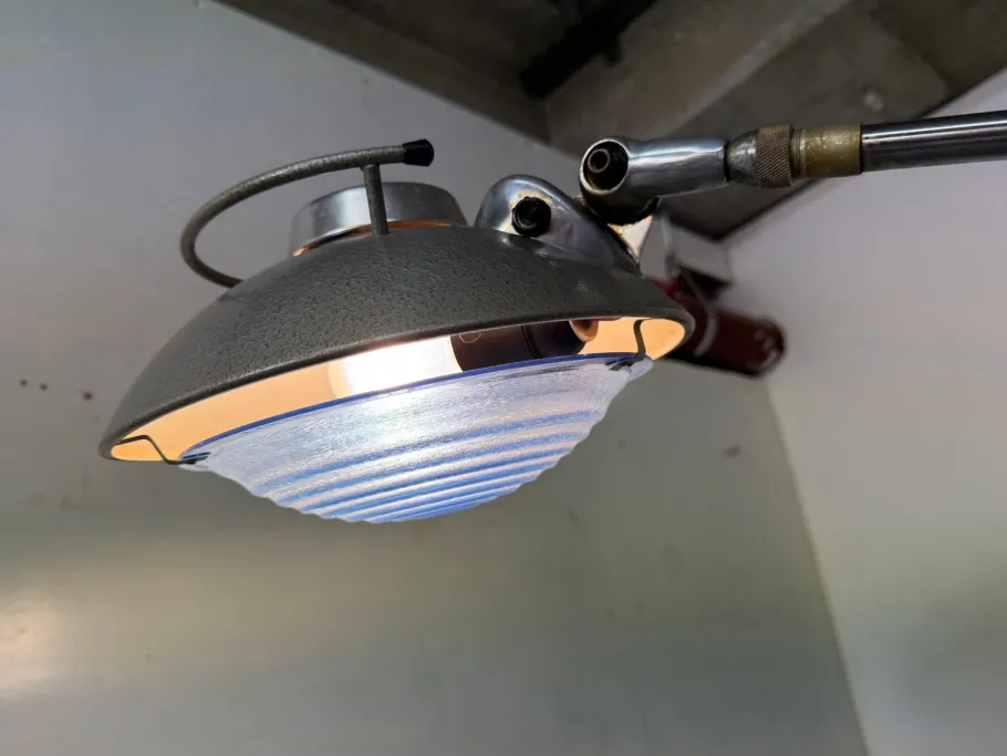 Best Pamono Mid-Century Modernist French Industrial Steel Floor Lamp from Ferdinand Solère, 1950s