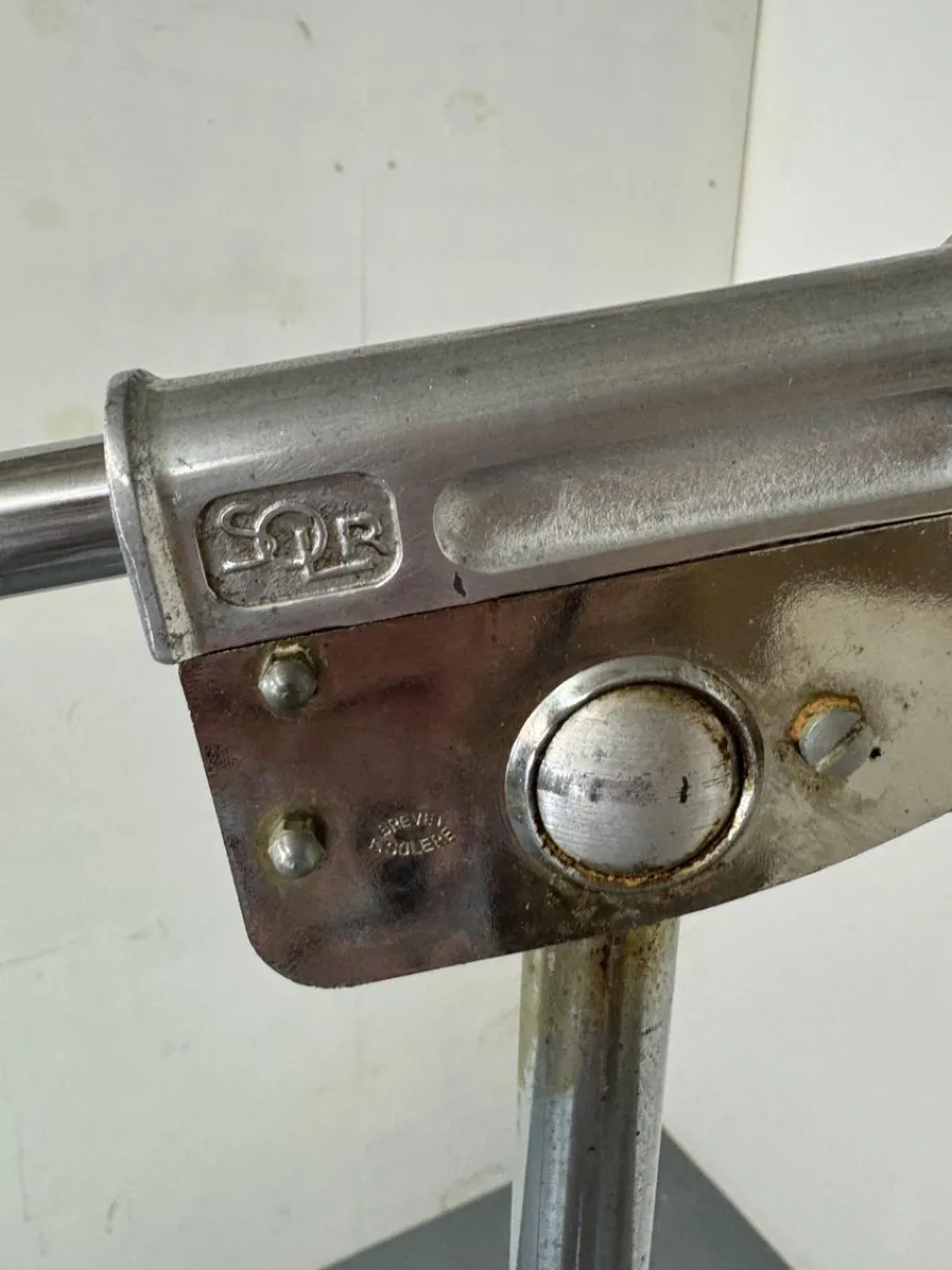 Best Pamono Mid-Century Modernist French Industrial Steel Floor Lamp from Ferdinand Solère, 1950s