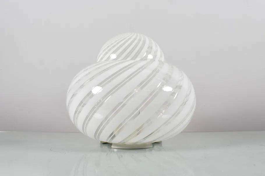 Best Pamono Mid-Century Murano Glass and Metal Table Lamps by F. Fabbian, Italy, 1970s, Set of 2