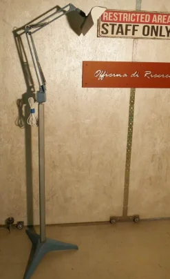 Best Pamono Mid-Century Naska Loris Neon Floor Lamps with Stems and Clasps by Jac Jacobsen for Fontana Arte, Set of 2