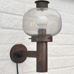 Best Pamono Mid-Century Outdoor Facade Lamp in Copper and Glass from Fagerhult, Sweden, 1970s