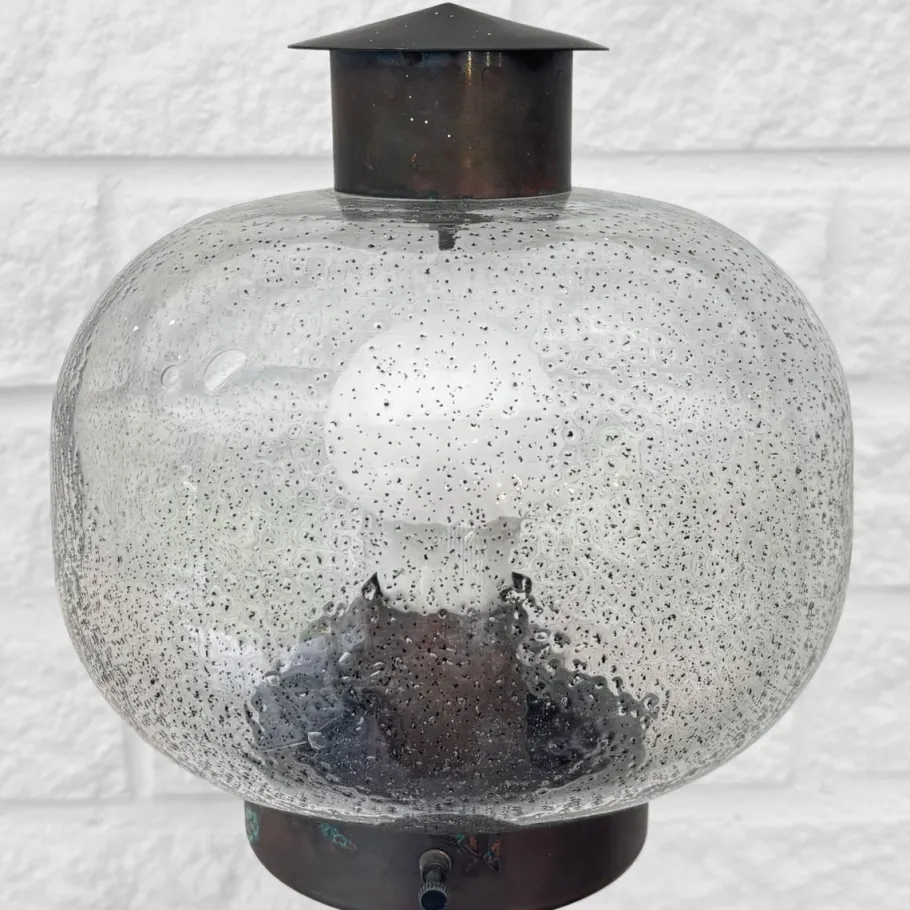 Best Pamono Mid-Century Outdoor Facade Lamp in Copper and Glass from Fagerhult, Sweden, 1970s