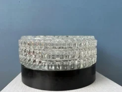 Best Pamono Mid-Century Patterned Glass Flush Mount