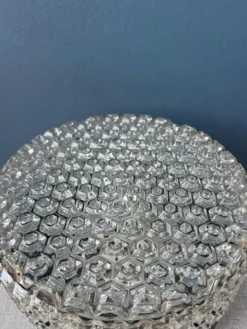 Best Pamono Mid-Century Patterned Glass Flush Mount